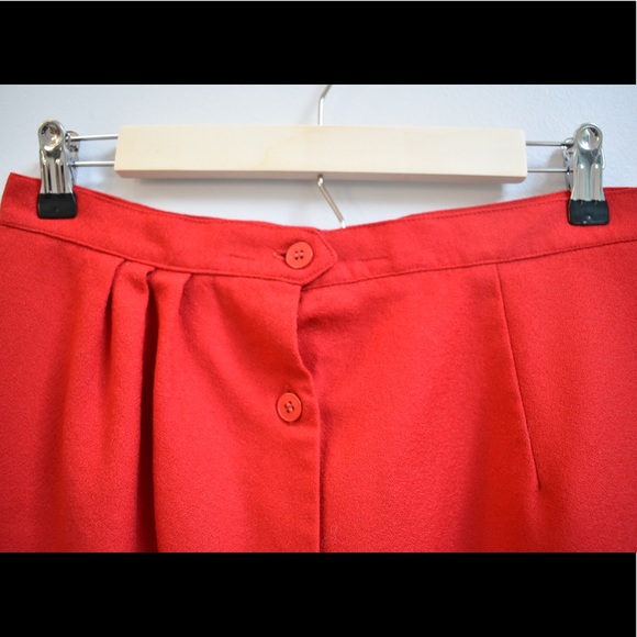 🍒 Vintage 80’s Cherry Red A-Line Skirt 🍒 - Picture 2 of 4